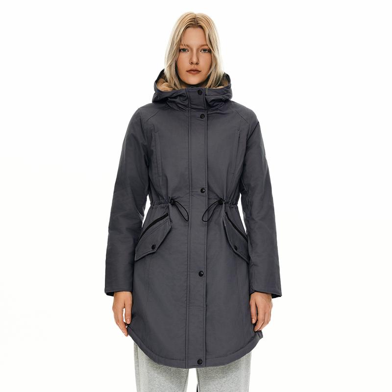 Orolay Women's Thicken Fleece-Lined Parka Hooded Winter Coat with Adjustable Fit and Multiple Pockets