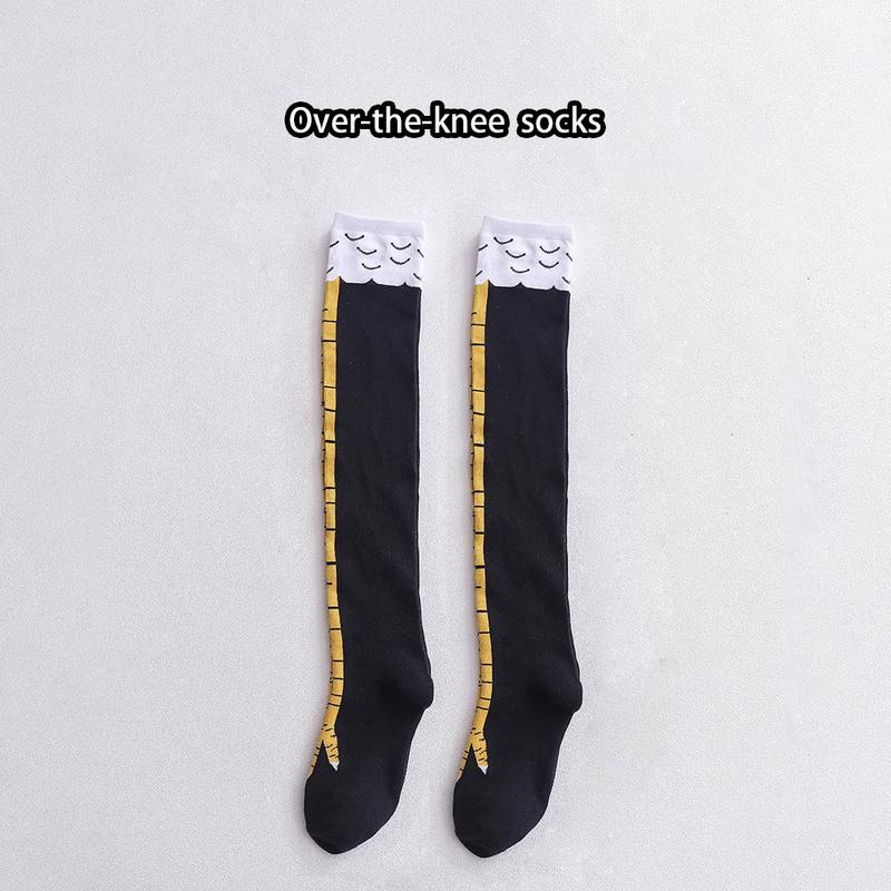 Women 3d Chicken Foot Socks Leg Knee High Socks Novelty Warm Stocking Gift