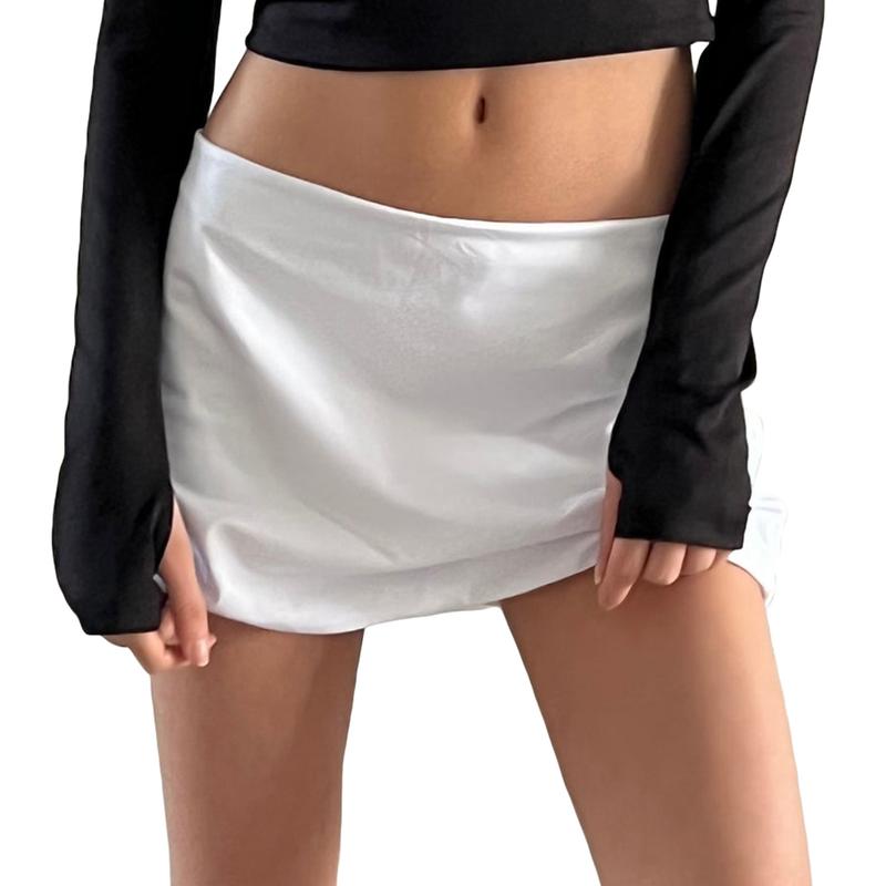 Women´s Spring Summer Mini Skirts Solid Color Mid Waist Streetwear A-line Skirts