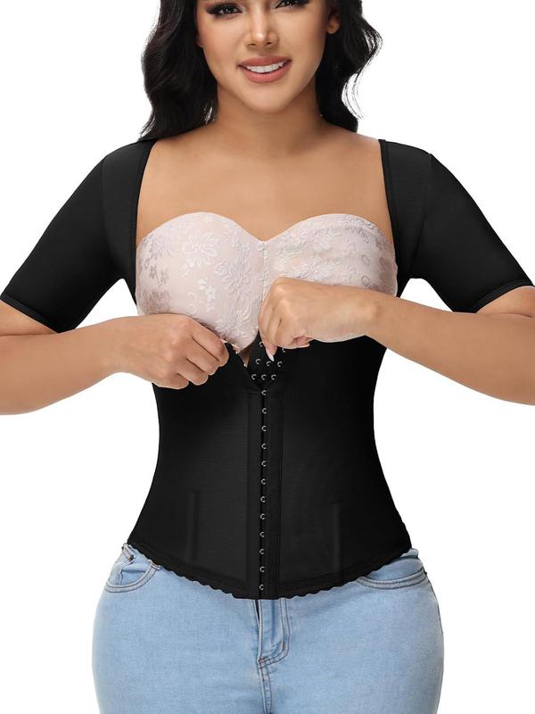 WISHSER Women Corset Shapewear Tank Top for Breathable Girdles with Short Sleeves Comfort Underwear