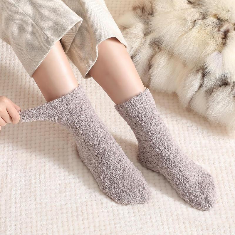 5 Pairs Fuzzy Socks for Women - Fluffy Socks Women, Cozy Socks for Women Slipper Socks