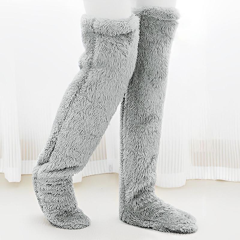 Fuzzy Leg Sock Slippers Fluffy cozy socks Plush Slipper thigh high socks Warmer Winter Home Sleeping Socks thigh high leg warmers leg warmers outfit Women's Extra Long Thigh High Socks Extra Long Soft Womenswear warm sock Comfortable