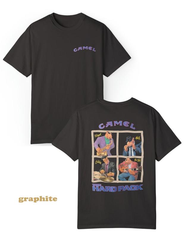 90s Camel The Hard Pack T-shirt | Unisex Garment-Dyed Shirt, Joe Camel Promo Tee, Cowboy Apparel, Motorcycle Smoker T Shirt 1990s  T-shirt, sweater and Hoodie 2 sides