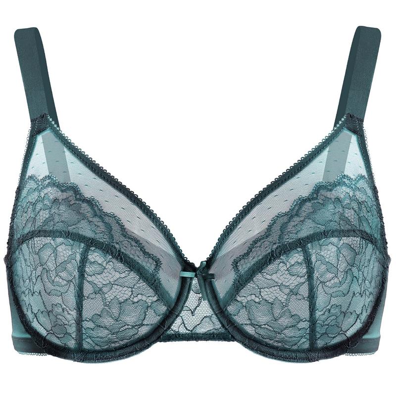 Enchante Unlined Lace Underwire Full CoverageBra