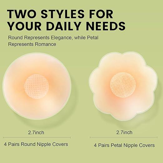 Reusable Nipple Covers for Women, Perfect Nipple Coverings, Boob Pasties Invisible, Round Shape - Bras, Womenswear