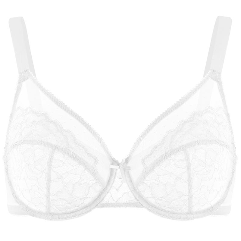 Enchante Unlined Lace Underwire Full CoverageBra