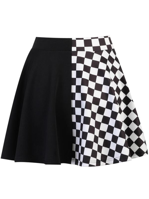 Multicolor Plaid Print Short A Line Skirt, Comfy Skirt for Women's Daily Wear, Womenswear, Summer Outfits 2024