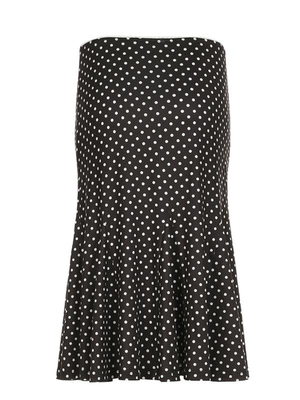 Women's All Over Polka Dot Print Mermaid Skirt, Casual Drop Waist Skirt for Daily Wear, Ladies Fall & Winter Bottoms