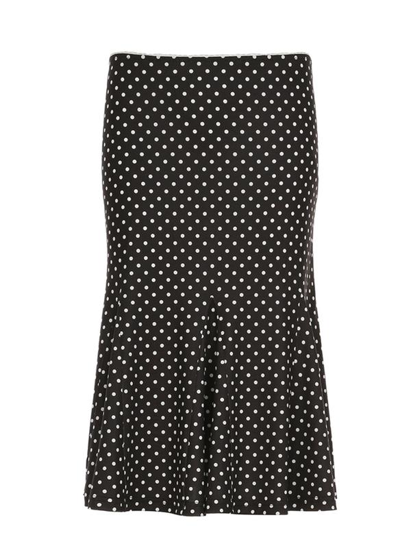 Women's All Over Polka Dot Print Mermaid Skirt, Casual Drop Waist Skirt for Daily Wear, Ladies Fall & Winter Bottoms