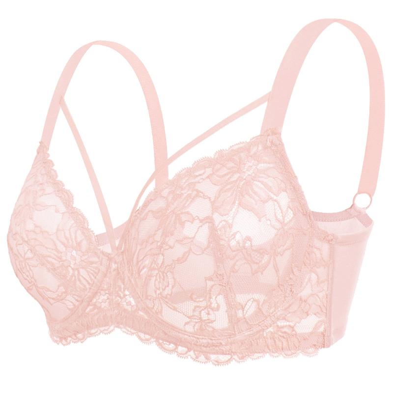 HSIA Pretty In Petals Strappy Floral Lace Unlined Plus Size Underwire Bra