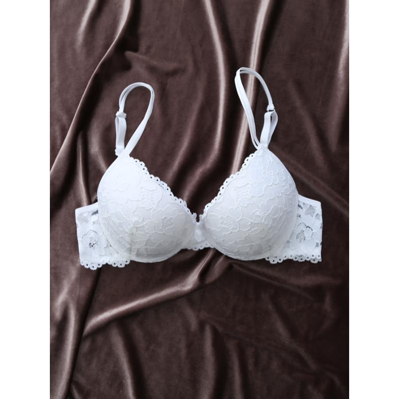 lace bra - Lace Padded Push-up Bra - Moisture-Wicking, Underwire, Adjustable Straps - Collegiate Style, Everyday Wear - Women - For Enhanced Support, Comfort, and a Confident Look - Confidence in Every Curve