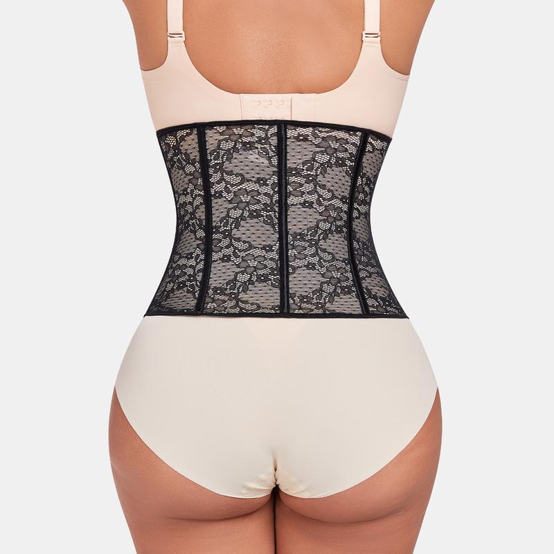 WERENA Women's Waist Trainer Corset Shapewear Tummy Control Shaping Waist Cincher Belly Band Lace Sport Belt