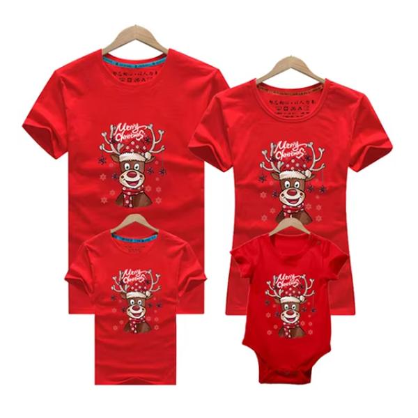 2024 Christmas Family Look Mom And Me Clothes Adult Kids T-shirt Baby Rompers Father Mother Daughter Son Matching Family Outfits13