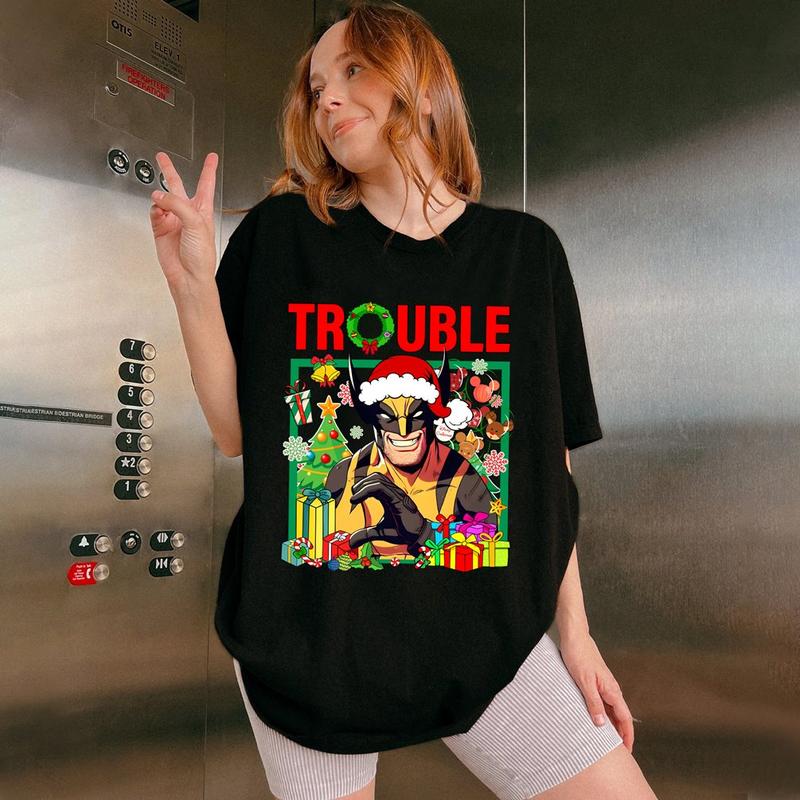 Double Trouble Christmas Shirts, W0lverin3 and Deadp00l Matching Shirts, Christmas Friends Matching Tee, Christmas Bestie Matching, Couple Shirts, Superhero Christmas Shirts, Christmas Party, Family Christmas Shirts