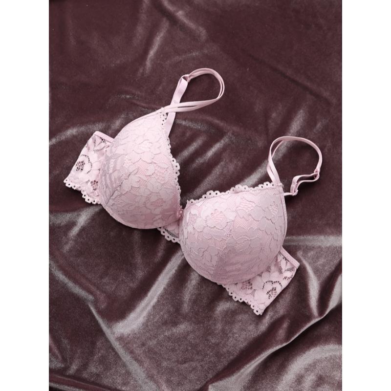 lace bra - Lace Padded Push-up Bra - Moisture-Wicking, Underwire, Adjustable Straps - Collegiate Style, Everyday Wear - Women - For Enhanced Support, Comfort, and a Confident Look - Confidence in Every Curve