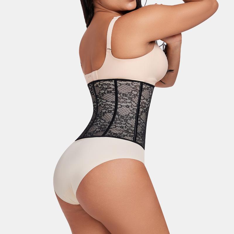 WERENA Women's Waist Trainer Corset Shapewear Tummy Control Shaping Waist Cincher Belly Band Lace Sport Belt