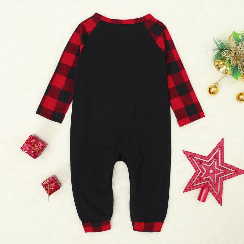 Holiday Christmas Family Pajamas Matching Set Moose Xmas Pjs for Couples and Kids Baby Sleepwear Christmas Pajama Set Long Sleeve Womenswear