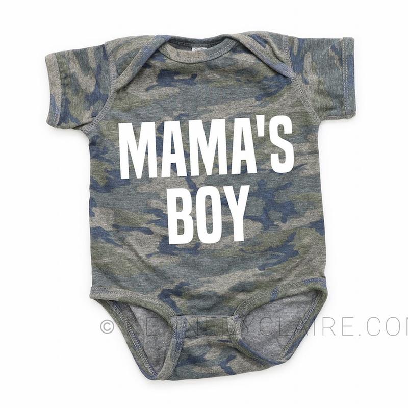 Mamas Boy Mommy and Me Outfits Mothers Day Gift for Mom Gift from Son Camo Tee Mom and Son Matching Shirts