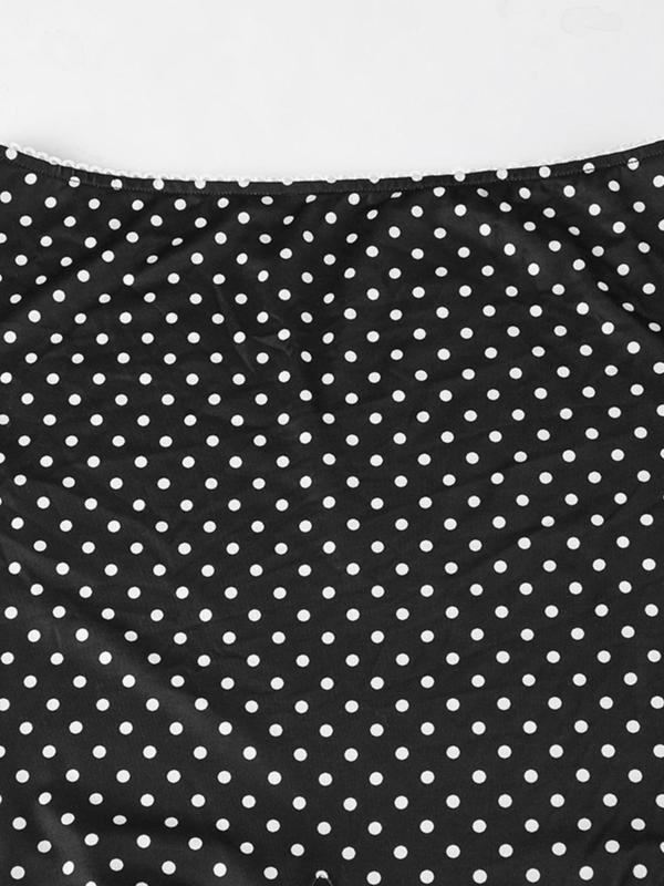 Women's All Over Polka Dot Print Mermaid Skirt, Casual Drop Waist Skirt for Daily Wear, Ladies Fall & Winter Bottoms