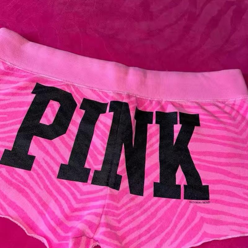 Printed Striped Zebra Print Short Mini Street Goth Letter Punk Casual Y2K Bottoms Casual Emo Girl Retro Cute Women's Ultra Short Mcbling Pink 2000s