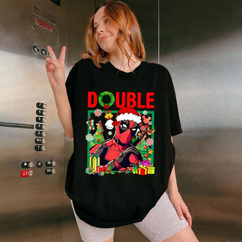 Double Trouble Christmas Shirts, W0lverin3 and Deadp00l Matching Shirts, Christmas Friends Matching Tee, Christmas Bestie Matching, Couple Shirts, Superhero Christmas Shirts, Christmas Party, Family Christmas Shirts