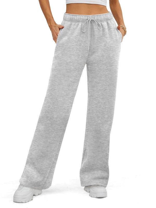 ATHMILE Womens Sweatpants 2024 Baggy Wide Fleece Lined Straight Leg Pants