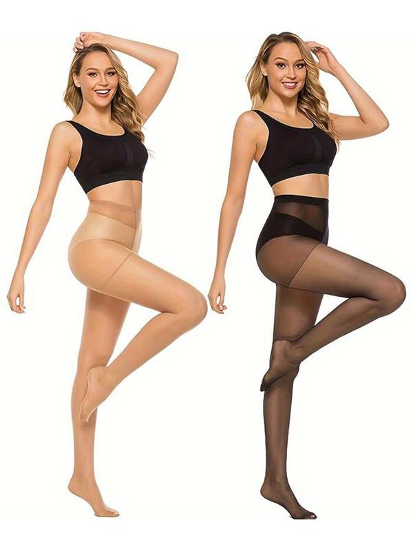 Women's High Waist Sheer Tights, Breathable High Stretch Pantyhose for Daily Wear, Ladies Tights for All Seasons