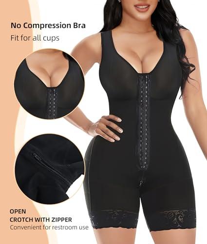 Fajas Colombianas Shapewear for Women Tummy Control Full Shapewear Butt Lifter with Zipper Crotch