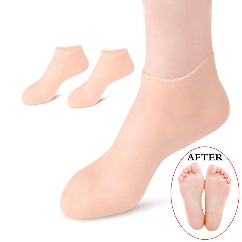 1 Pair Silicone Socks, Moisturizing Socks, Anti-slip Anti-cracking Foot Protector Socks, Foot Care Accessories, Foot Protector