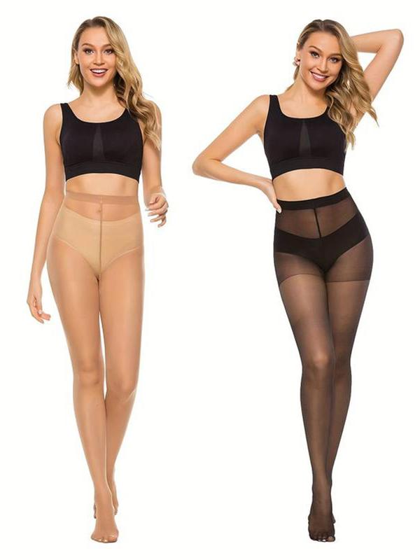 Women's High Waist Sheer Tights, Breathable High Stretch Pantyhose for Daily Wear, Ladies Tights for All Seasons