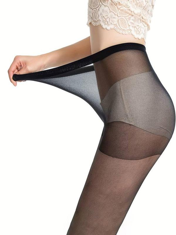 Women's High Waist Sheer Tights, Breathable High Stretch Pantyhose for Daily Wear, Ladies Tights for All Seasons