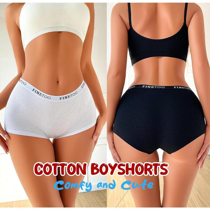 Boyshort Underwear for Women Cotton Boxer Briefs Full Coverage Ladies Boyhorts anties 5 ack Breathable Comfort