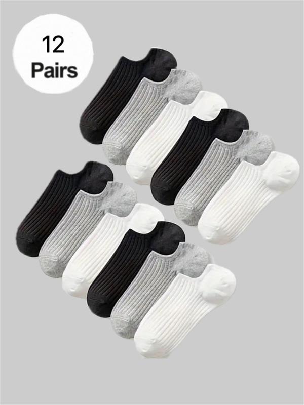 Women's Solid Ankle Socks, Minimalist Comfortable Breathable Low Cut Socks, Comfort Summer Socks for Women, Multipack Ankle Socks for Daily Wear, Womenswear