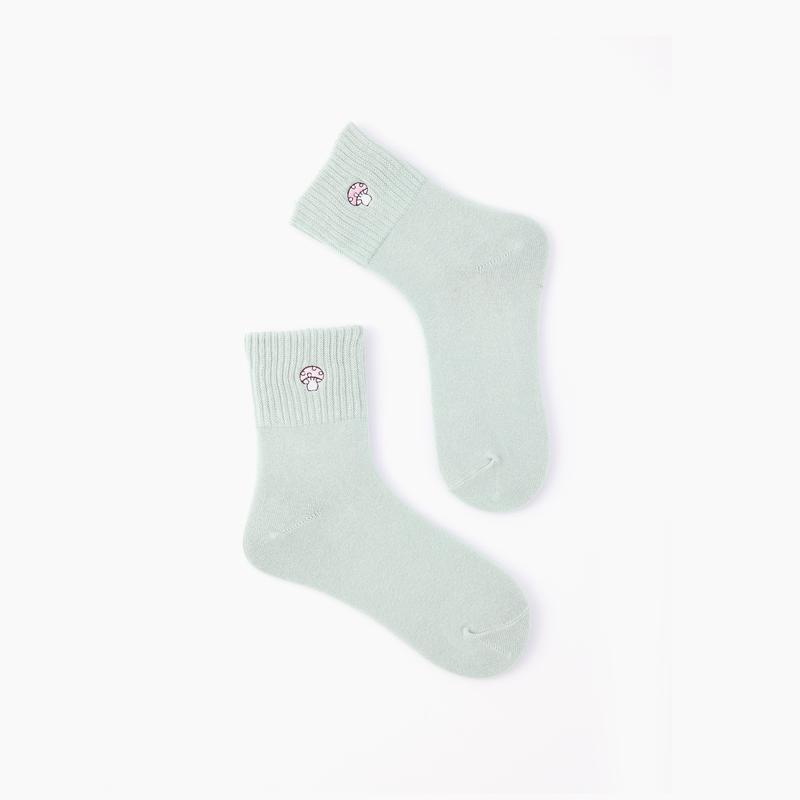 Cider [3 colors, One Size] 3pairs Mushroom Pattern Socks