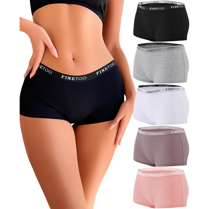 Boyshort Underwear for Women Cotton Boxer Briefs Full Coverage Ladies Boyhorts anties 5 ack Breathable Comfort