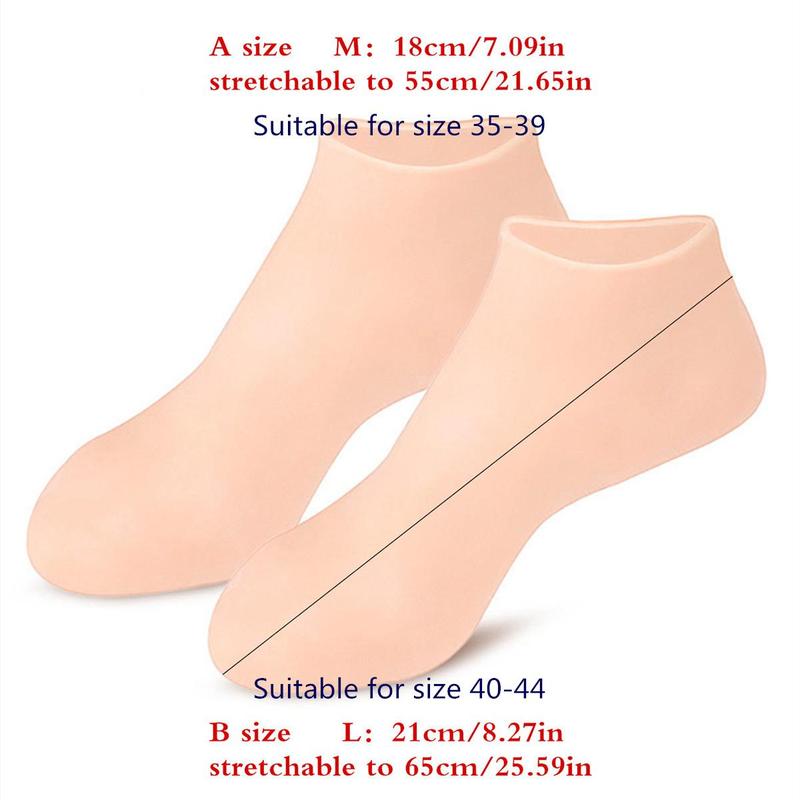 1 Pair Silicone Socks, Moisturizing Socks, Anti-slip Anti-cracking Foot Protector Socks, Foot Care Accessories, Foot Protector