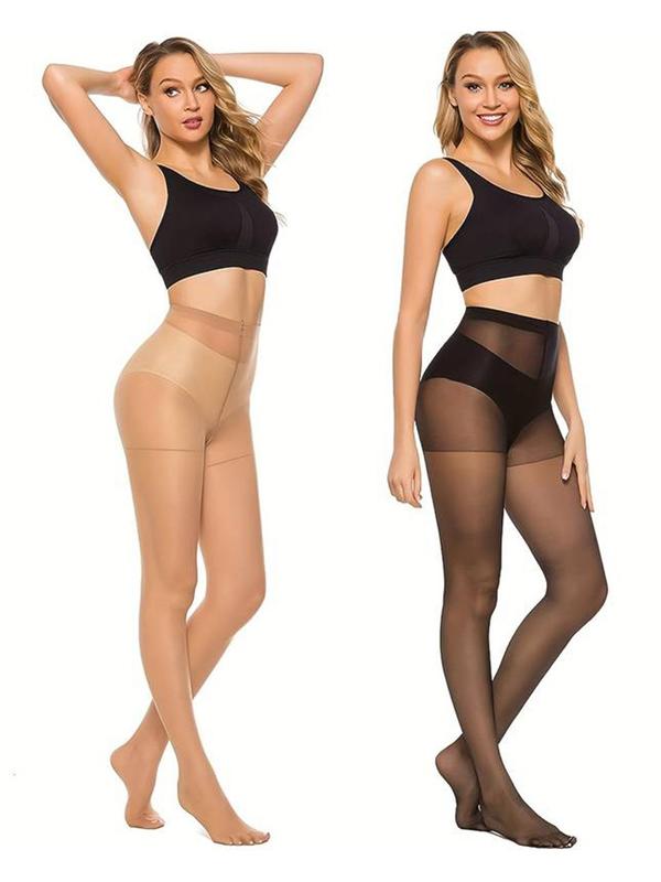 Women's High Waist Sheer Tights, Breathable High Stretch Pantyhose for Daily Wear, Ladies Tights for All Seasons