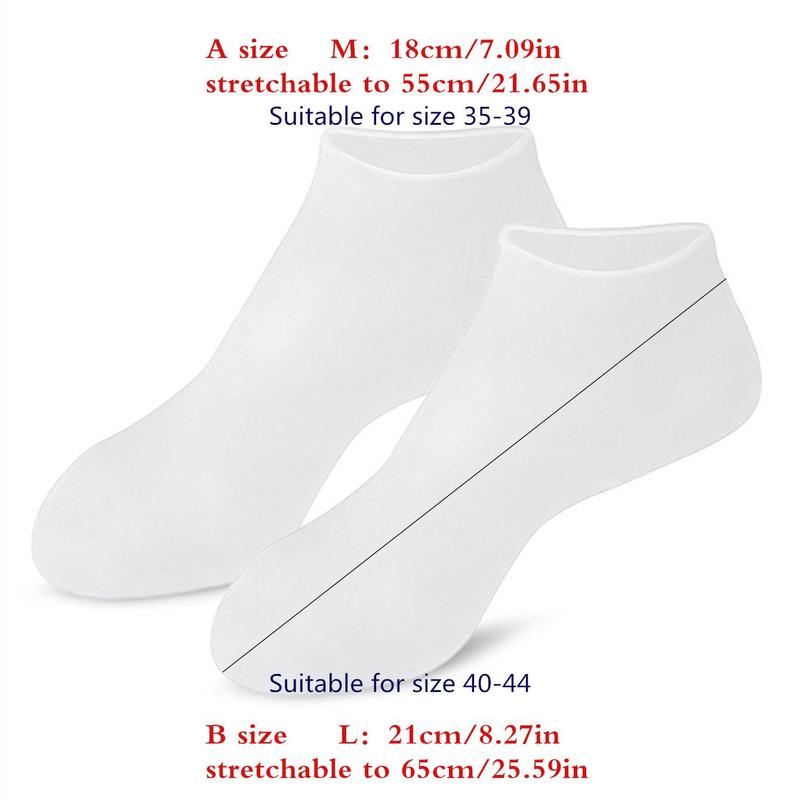 1 Pair Silicone Socks, Moisturizing Socks, Anti-slip Anti-cracking Foot Protector Socks, Foot Care Accessories, Foot Protector