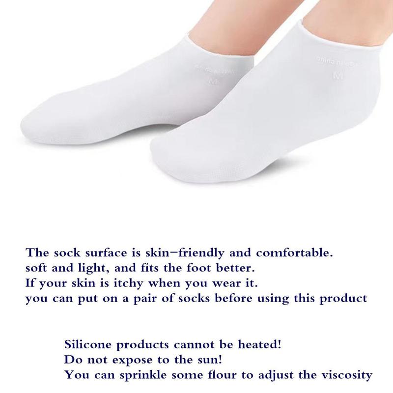 1 Pair Silicone Socks, Moisturizing Socks, Anti-slip Anti-cracking Foot Protector Socks, Foot Care Accessories, Foot Protector