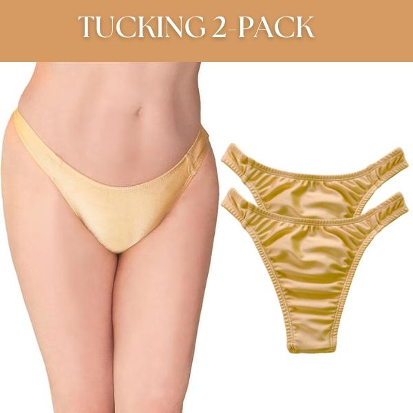 Gender Affirming Tucking Thong Gaff Two Pack- Smooth Feminine Panty-Comfort Womenswear