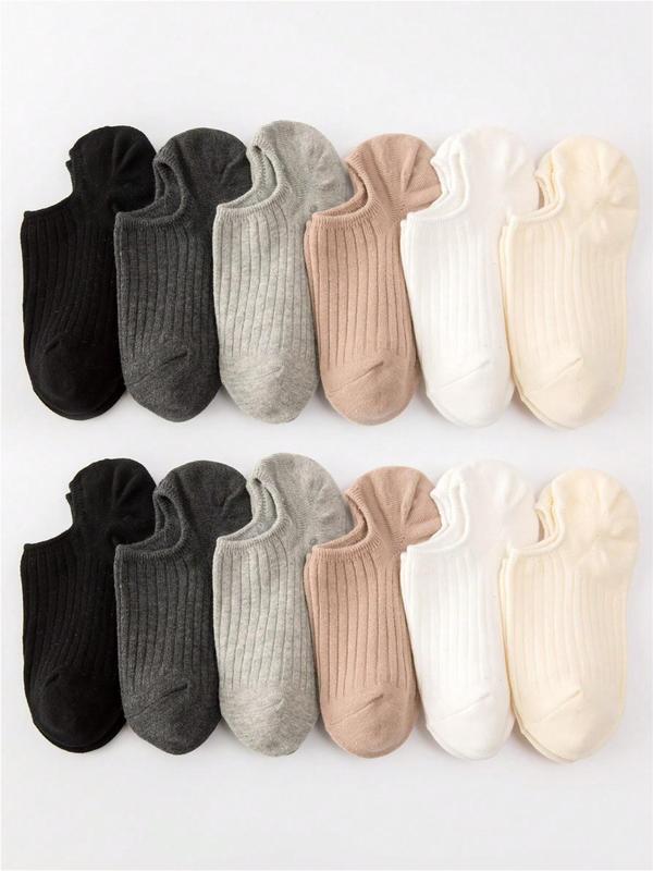 Women's Solid Ankle Socks, Minimalist Comfortable Breathable Low Cut Socks, Comfort Summer Socks for Women, Multipack Ankle Socks for Daily Wear, Womenswear