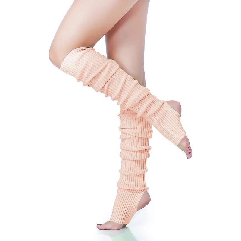 Long Leg Warmer, Women’s Men 80s Party Ribbed Knit Dance Sports