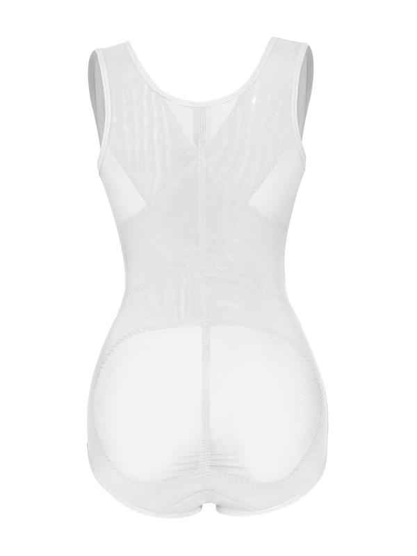 Women's Solid Color Open Bust Adjustable Hook & Eye Closure Crotch Shapewear Bodysuit, Breathable Comfortable Tummy Control Push Up Chest Shaper Bodysuit, Ladies Sexy Shapewear for All Seasons