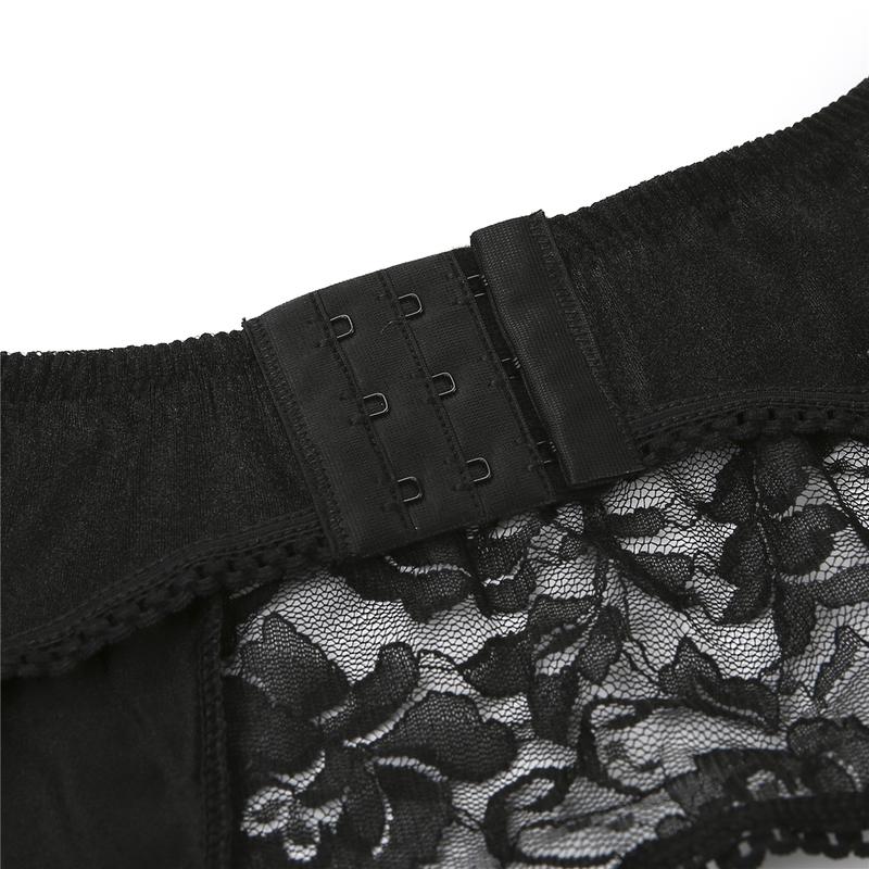 Women Sexy Leg Garter Belt Elastic Cage Body Hollow Leg Garter Belt Sexy 6-claw Garter Suspender Straps Lace Lingerie Thigh-High Stocking Suspender Belt