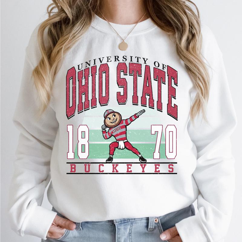 Ohio State Buckeyes Vintage College NCAA Sweatshirt, Vintage Football Sweatshirt NCAA, Classic Sport Sweatshirt, Gifts For Football Fan Sport