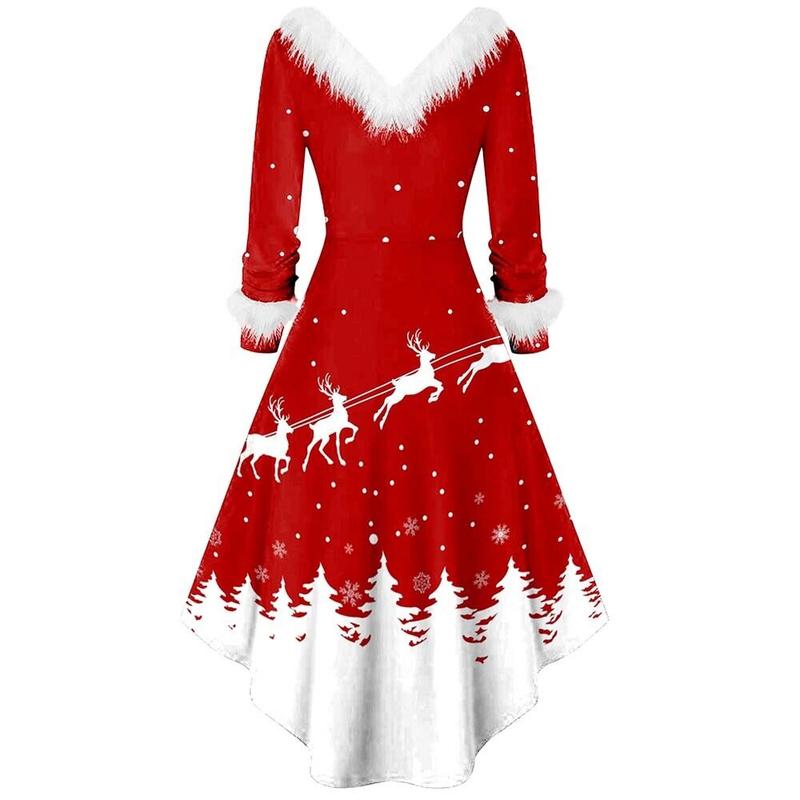 Mrs Santa Claus Christmas Fancy Dress Womens Xmas Party Cosplay Costume Outfit