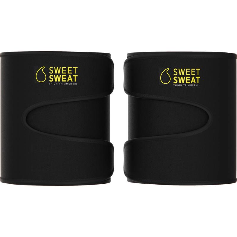 Sweet Sweat Thigh Trimmers for Men & Women | Increases Heat & Sweat to the Thighs | Includes Mesh Carry-Bag (Yellow, Large)