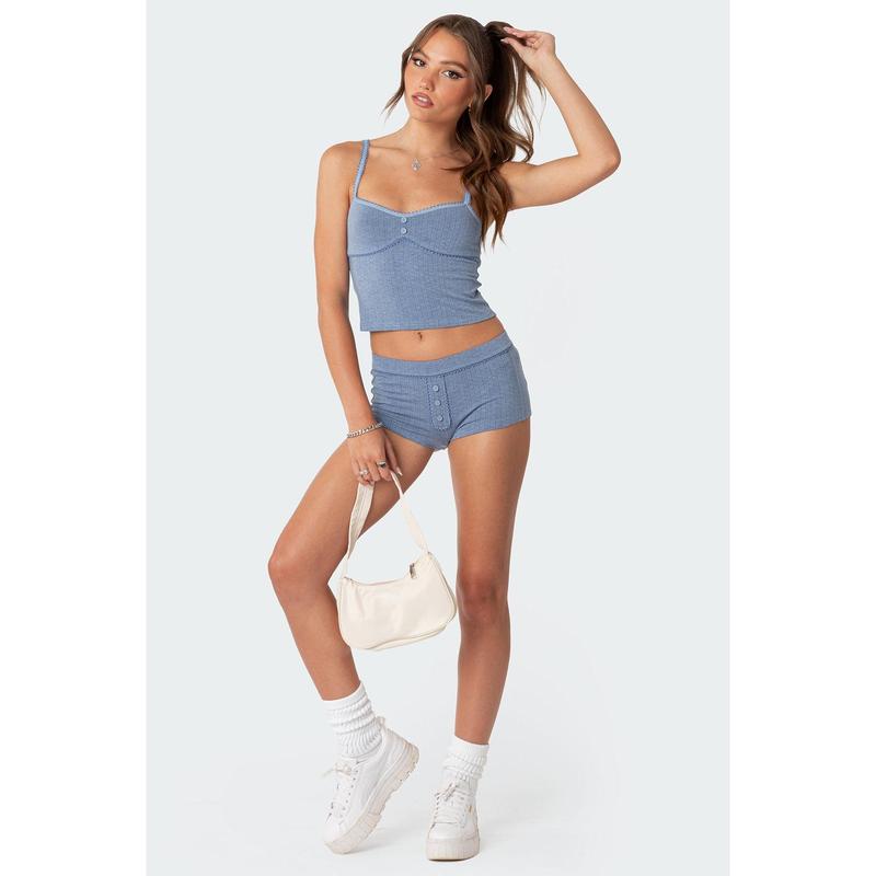 Maelle Pointelle Micro Shorts