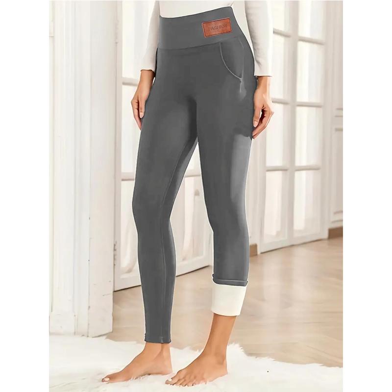 4 Pcs Women's High Waist Sports Tummy Control Leggings, Casual Soft High Stretch Seamless Fleece Warm Pants, Fall Clothes, Ladies Sportswear Clothing for Indoor Outdoor Wear, Fall Outfits 2024, Downtown Girl Clothes Legging Shape Leg