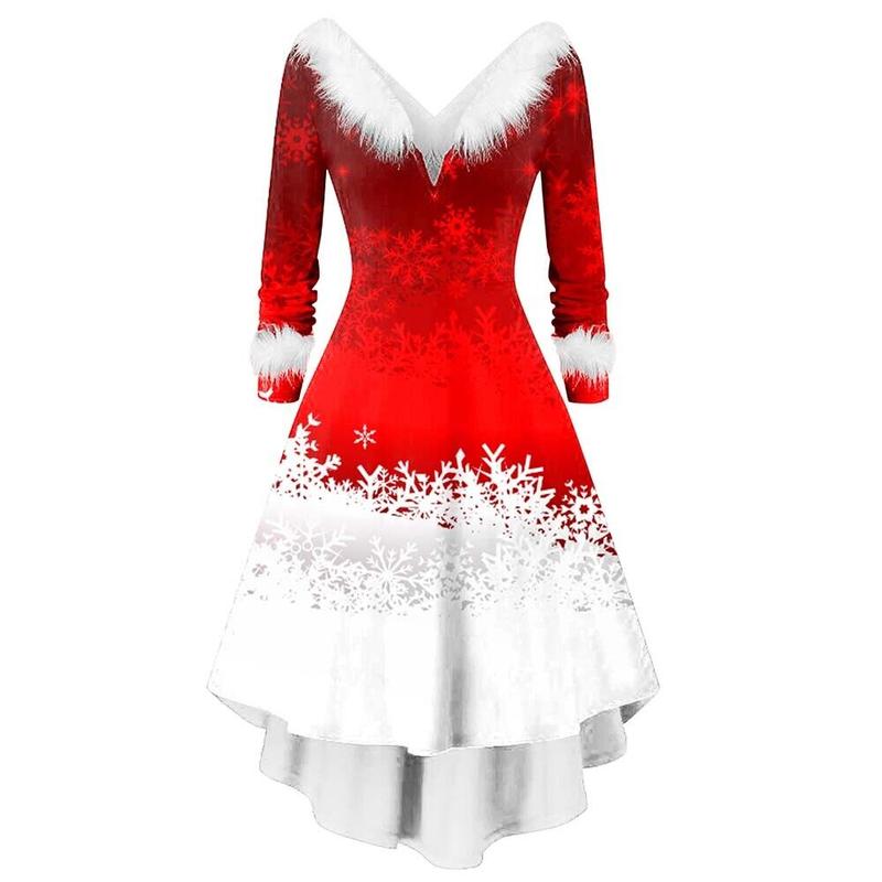 Mrs Santa Claus Christmas Fancy Dress Womens Xmas Party Cosplay Costume Outfit